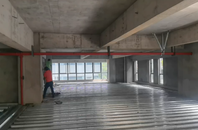 钢结构夹层楼承板铺设施工 钢结构夹层楼承板铺设施工